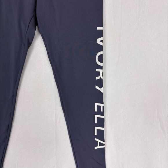 Ivory Ella Blue Leggings with Logo on Side Girl's Size Large - Picture 4 of 12